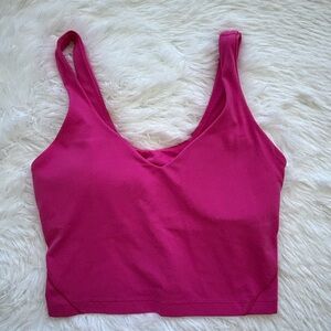 lululemon athletica sonic pink align tank size 6